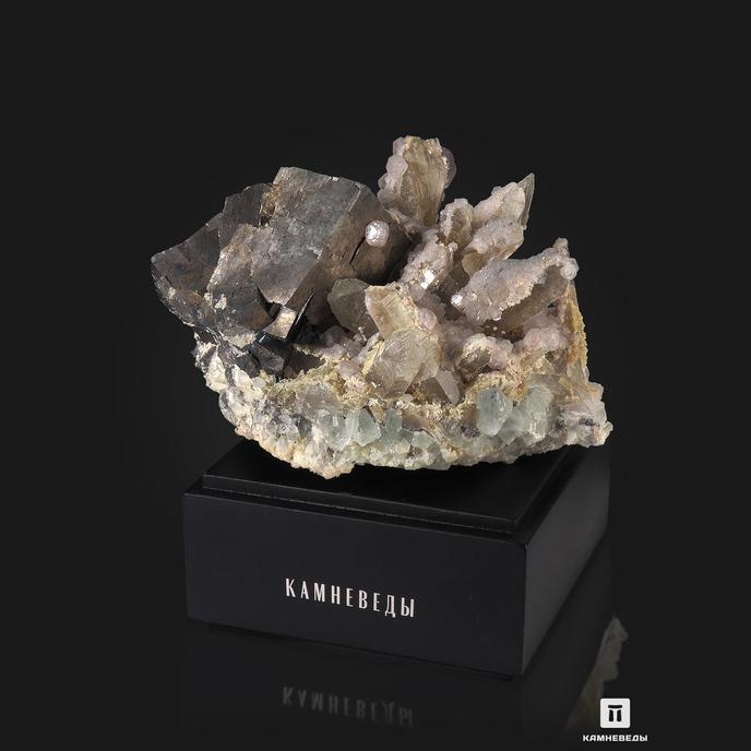 Арсенопирит с флюоритом и кварцем, 16х12х10,5 см