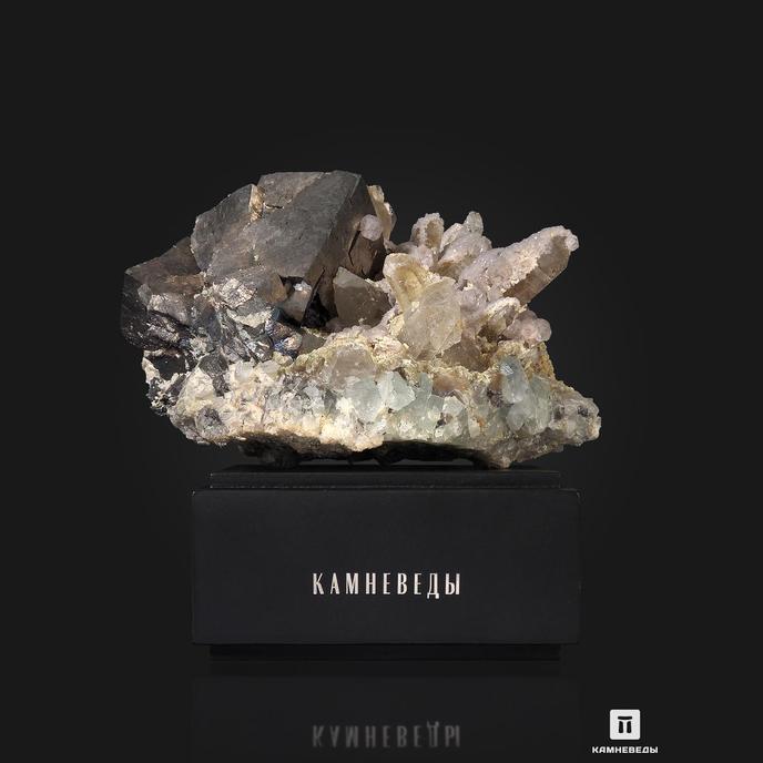 Арсенопирит с флюоритом и кварцем, 16х12х10,5 см