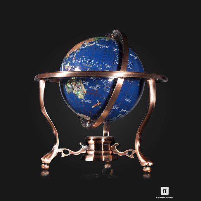 Глобус из самоцветов (флорентийской мозаики), 24х23 см