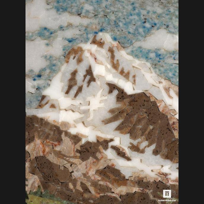 Картина из натуральных камней «Горный пейзаж», 47х41х4,4
