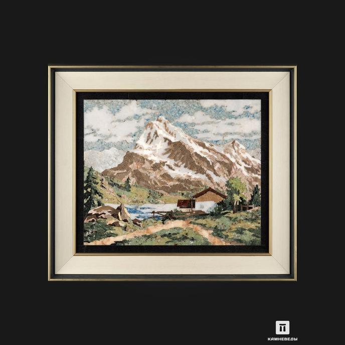 Картина из натуральных камней «Горный пейзаж», 47х41х4,4
