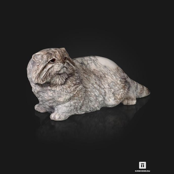 Кот камышовый из ангидрита, резьба 47х20,5х17 см