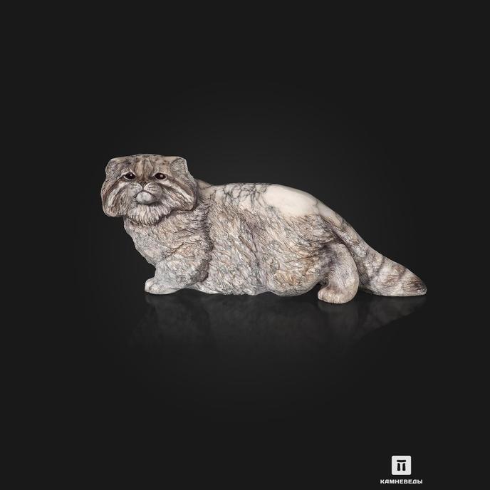 Кот камышовый из ангидрита, резьба 47х20,5х17 см