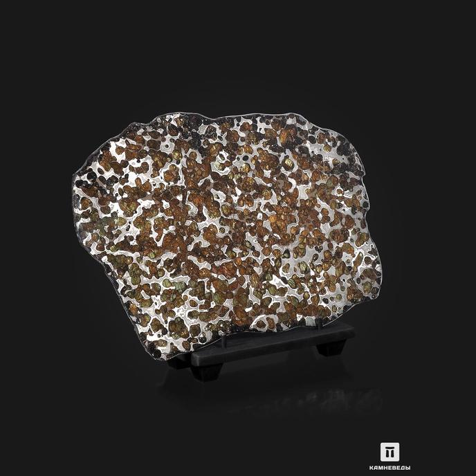 Метеорит Brenham с оливином, пластина 26,5х18х0,3 см